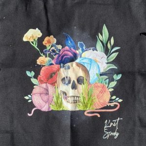 Alternative view of In Stock: Knit Spooky Florals Canvas Tote Bag