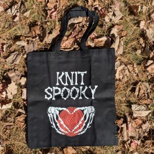 In Stock: Knit Spooky Canvas Tote Bag