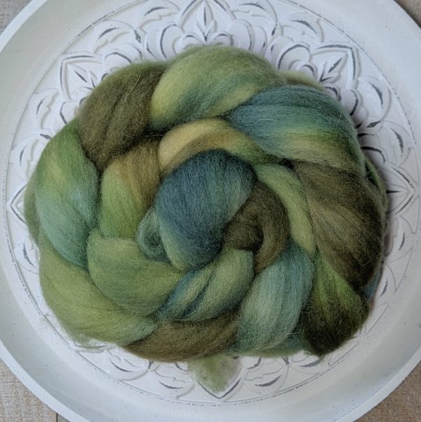 In Stock: Summer-Inspired Serendipity Fiber -- All of the Greens, 4 oz. Cheviot - Image 2