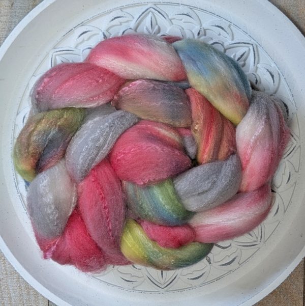 In Stock: Summer-Inspired Serendipity Fiber -- Laying in My Hammock, 4 - 4.5 oz. Targhee/Bamboo/Silk Top - Image 2