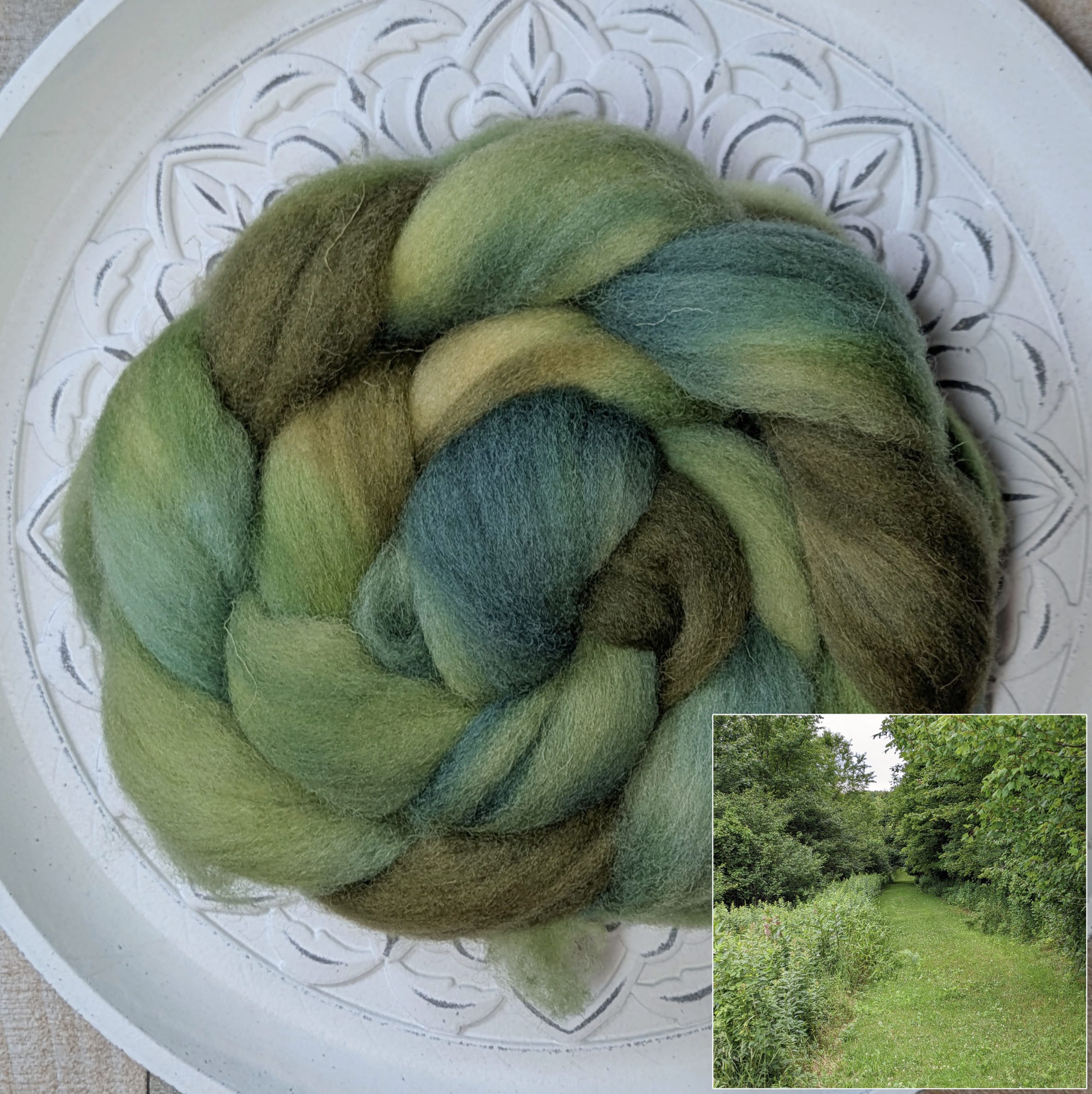 In Stock: Summer-Inspired Serendipity Fiber -- All of the Greens, 4 oz. Cheviot