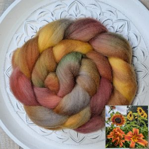 In Stock: Summer-Inspired Serendipity Fiber -- Flowers in My Yard, 4 oz. - 4.5 oz. Falkland Top