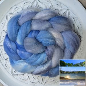 In Stock: Summer-Inspired Serendipity Fiber -- Summer's Skies, 4 - 4.5 oz. Polwarth/Silk Top